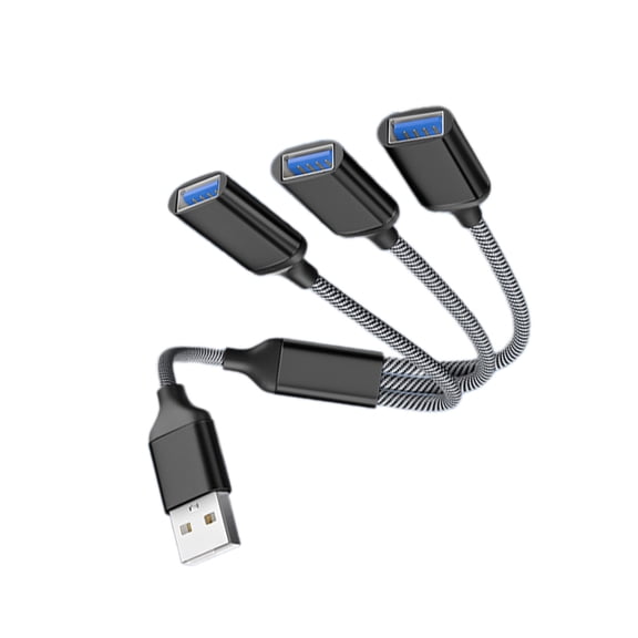 Whaledi Multi Charging Cable USB to USB 2.0 Charger Cable 3 in 1 Multiple Charger