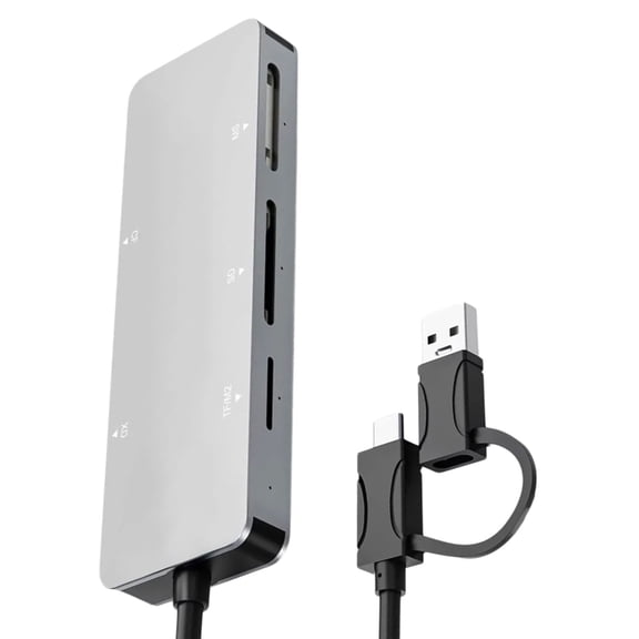 Whaledi Multi Slot USB3.0 Card Reader for MS TF M.2 XD Memory Cards Type C