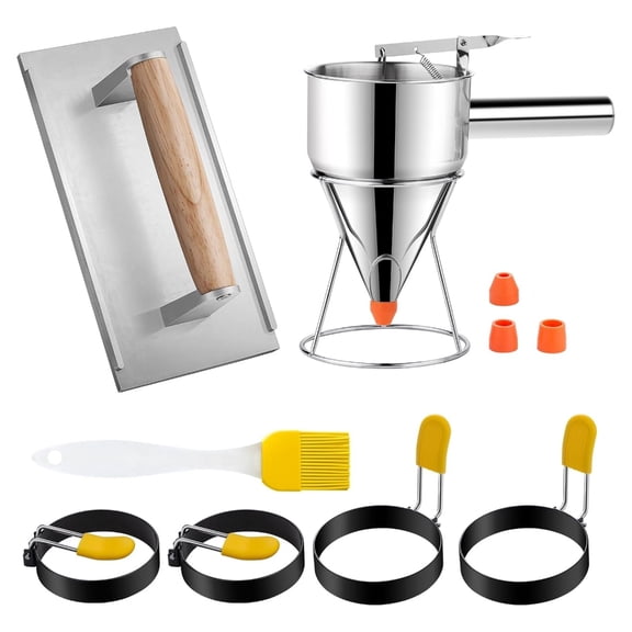 Whaledi Multifuntional Stainless Steel Batter Dispenser Batter Funnel for Pancakes