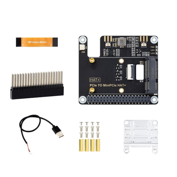 Whaledi PCIE to Mini PCIe HAT+ For Networking WIFI Card Bluetooth-compatible