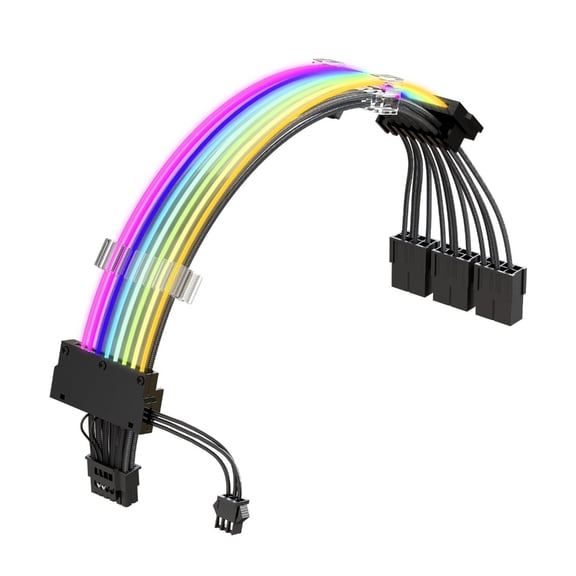 Whaledi PCIE5.0 16Pin/12+4 16AWG Sleeved High-Power Cord Strong Conductivity Wire