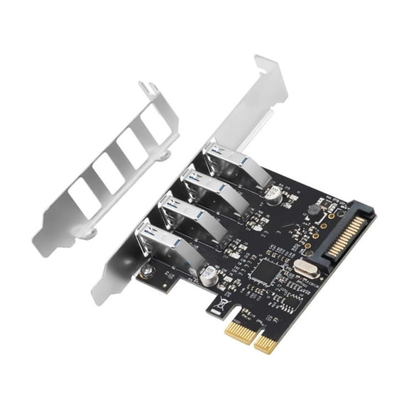 Whaledi PCIExpress USB3.0 Expansion Card 5Gbps Simultaneous for External Hardware