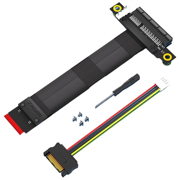 Whaledi PCIe 4X Extension Cable PCIE 4X To M.2 M Key 2230 2242 2260 2280 Risers Card