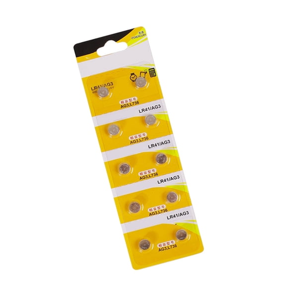 Whaledi Pack Of 10 AG3 LR41 Button Batteries Alkaline Cell Battery For Calculators