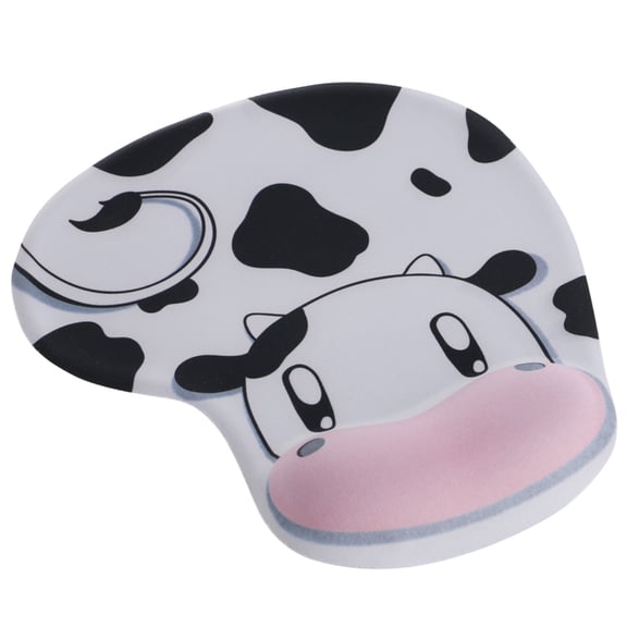 Whaledi Playful Cow Pattern Mouse Pad With Comfort Wrist Support, Resin Wrist Support