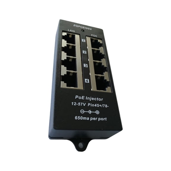 Whaledi Plugs And Play 4 Output 10/100Mbps POE Injectors For Home Security Devices