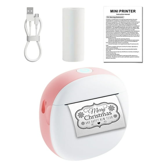 Whaledi Pocket Sticker Printer 1 Roll Paper Included Inkless Photo Maker