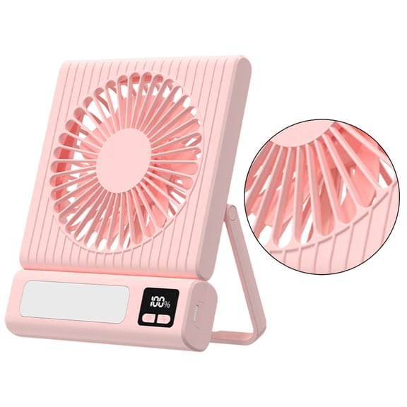 Whaledi Portable Square Fan USB Rechargeable Desk Fan 1800mAh Strong Airflows Fan