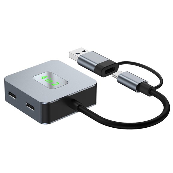 Whaledi Portable USB C Hubs with 2 USB3.0 + 2 Type C for Data Transfer and Charging