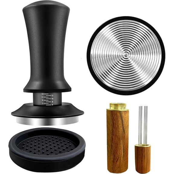 Whaledi Professional Calibrated Spring Loaded Coffee Tamper Coffee Powder Needle