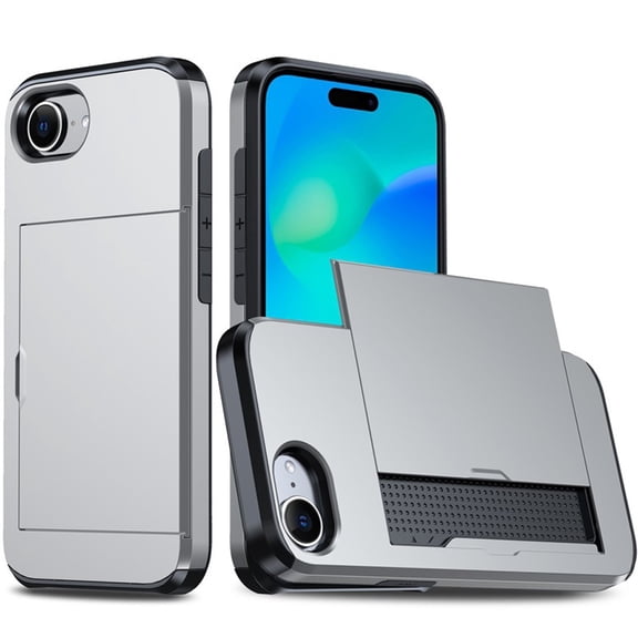 Whaledi Protective Phone Wallet Case Cover with Builtin Card Slot and Impact Absorption
