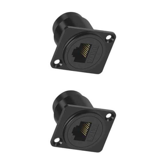 Whaledi RJ45 Panel Mount Connector Cat6 Ethernet Pass Through Cable Coupler Female
