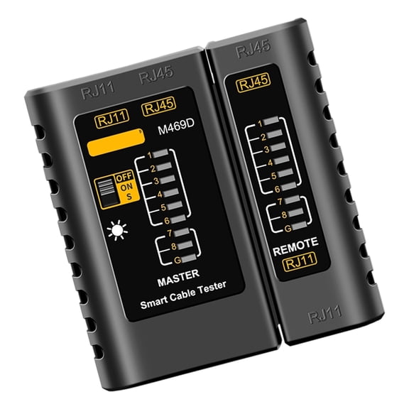 Whaledi RJ45 RJ11 RJ12 CAT5 UTP LAN Cable Tester Networking Tool M469D Cable Tester
