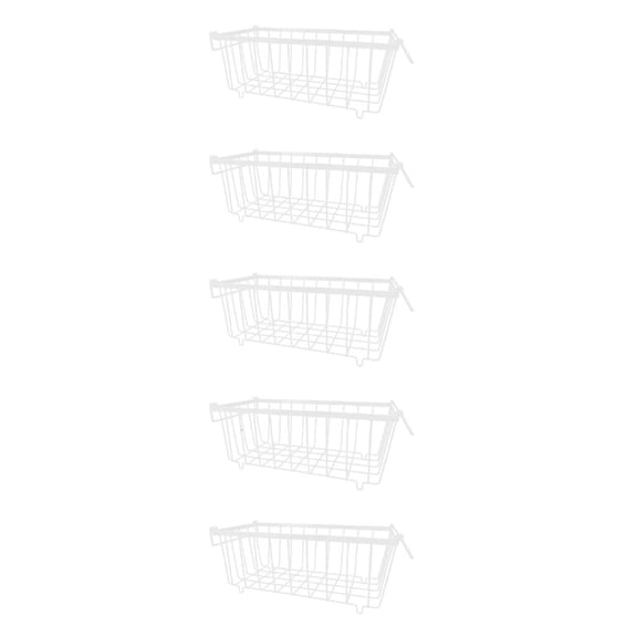 Whaledi Set of 5 Freezer Storage Containers Metal Wire Basket Freezer Organizer Bins