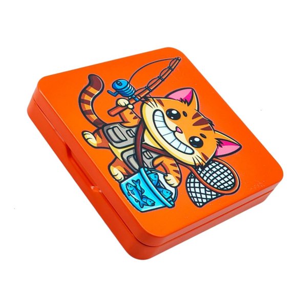 Whaledi Stainless Baits Container Cats Printed Box Case For Stream Fishing Equipment