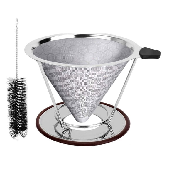 Whaledi Stainless Steel Coffee Filter Reusable Pour Over Filter Coffee Strainers