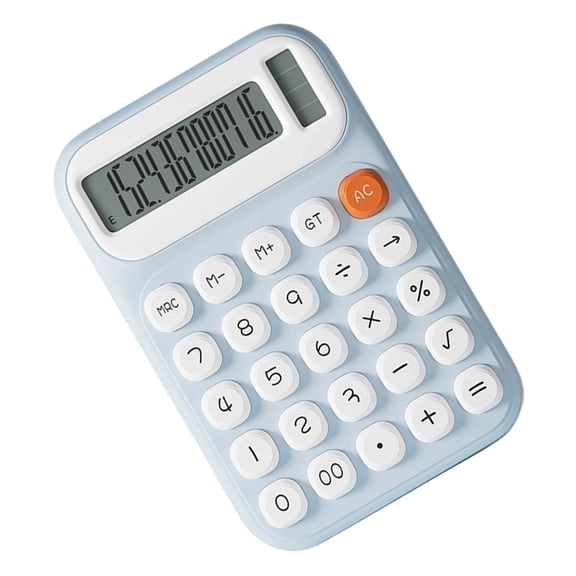 Whaledi Student Friendly Portable Calculator Solar Double Power for School Finance Use