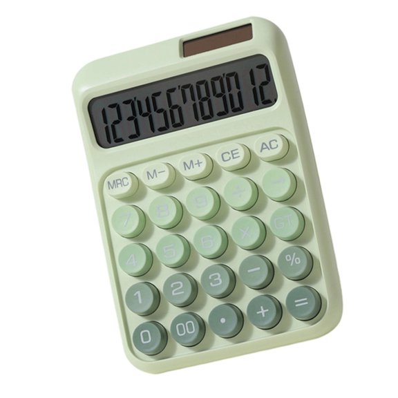 Whaledi Stylish 12Digit Display Calculator Solar Battery Power Supply Portable Design