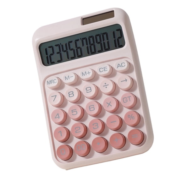 Whaledi Stylish 12Digit Display Calculator Solar Battery Power Supply Portable Design