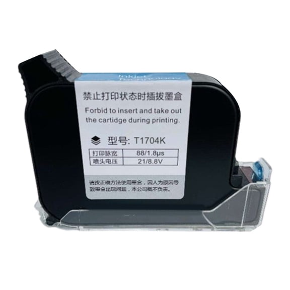 Whaledi T1704K Handheld Printer Ink Cartridge Fast Dry Eco Solvent 600DPI Print 12.7mm