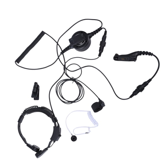 Whaledi Throat Microphone Earpiece Earphone with Big Button For P8268 DP4800 DP4600