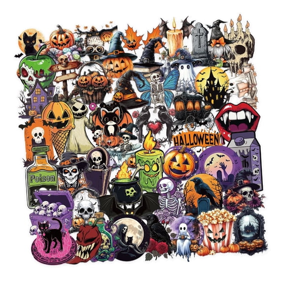 Whaledi Transparent Stickers Pack Fifty Designs Safe peels Off