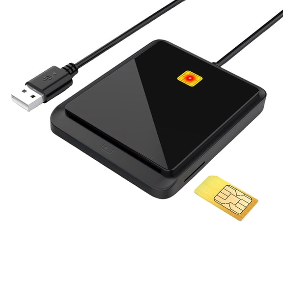Whaledi USB 2.0 ABS Intelligent Card Reader For Office Banking And Online Security