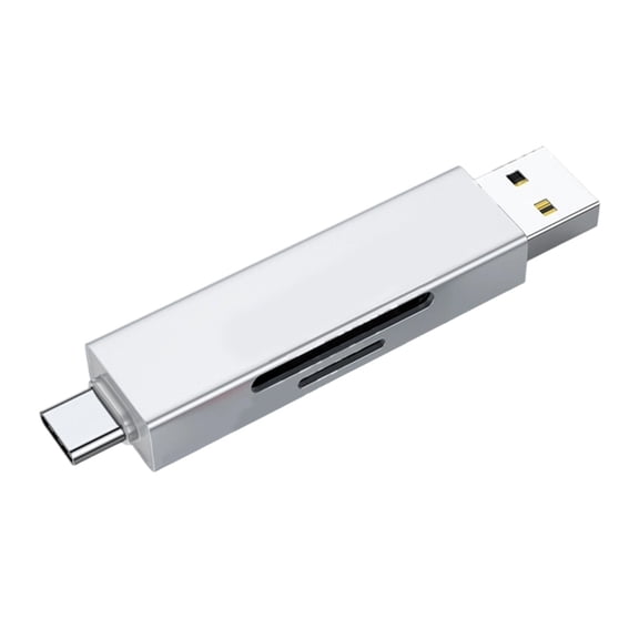 Whaledi USB A Type C Double Slot Card Reader For Memory Card Not Need Driver Reader