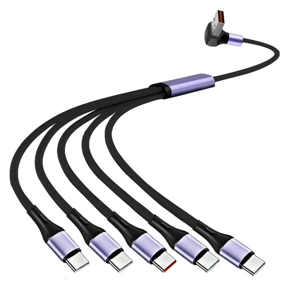 Whaledi USB A to 5 Port Type-C 5 Pin Charging Data Cable Splitter Cord Universal