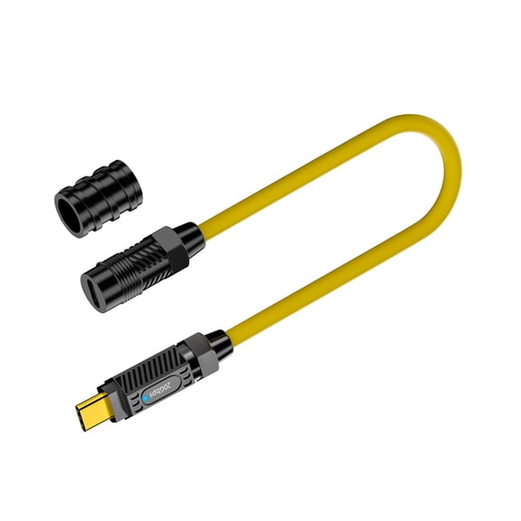 Whaledi USB C Cable Portable Data Cord 140W Power Delivery Spring Retractable Cable