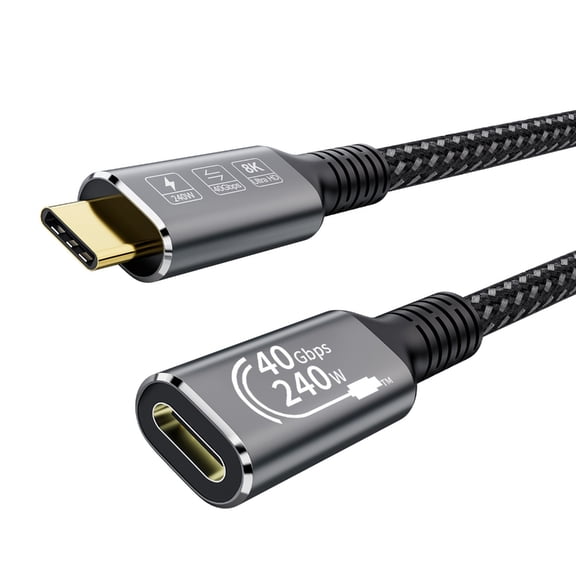 Whaledi USB4.0 Extension Cable 240W 8K USB C 40Gbps Data Transmission Cable 8K@60Hz