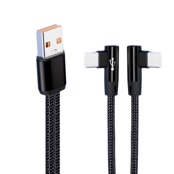 Whaledi Y Splitter USB C Charging Cable 5A Rapid Power Delivery Angled Connector