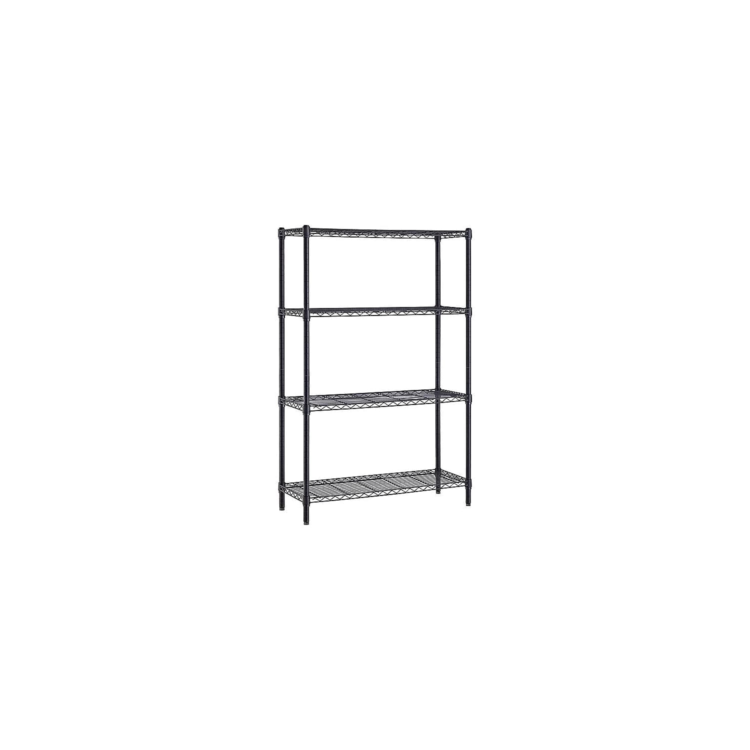 Whalen Steel 4-Shelf Wire Rack Shelving Unit for Garage, 48