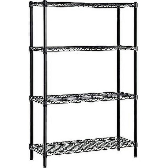 Whalen 990494 Whalen 4-Shelf Wire Unit 48-Inch W Black (WS184872-4B)