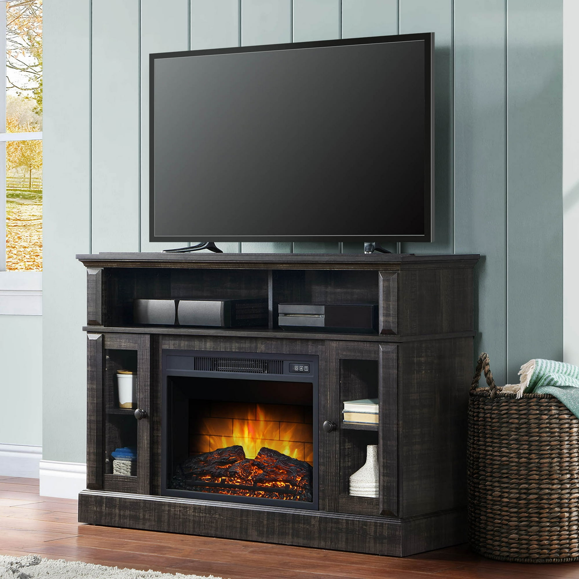 Whalen Barston Media Fireplace TV Stand for TVs up to 55”