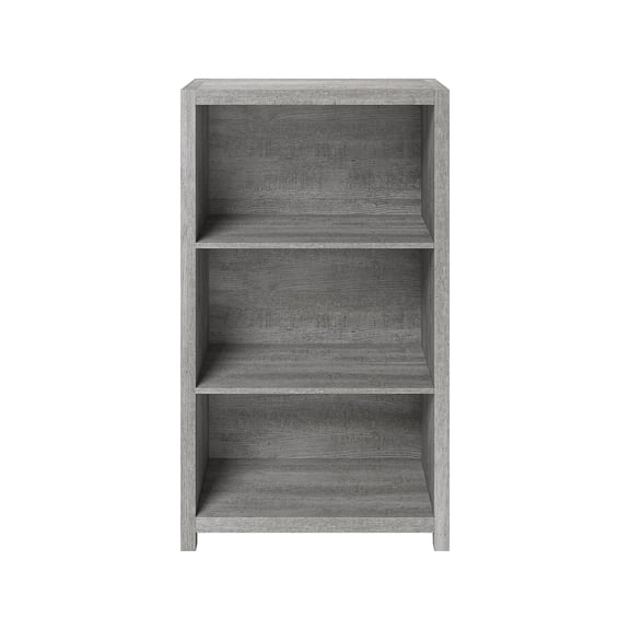 Whalen Fallbrook Bookcase Three-Shelf Smoked Ash/Rustic Warm Gray SPUSFBBKGM