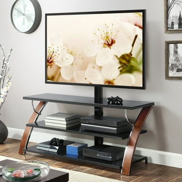 Whalen Payton 3-in-1 Flat Panel TV Stand for TVs up to 65", Brown Cherry