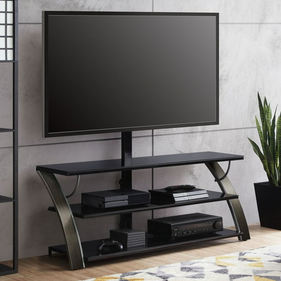 Whalen Payton 3-in-1 Flat Panel TV Stand for TVs up to 65", Charcoal