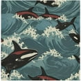 thumbnail image 1 of Whales Cloth Napkins Set of 4,20x20 Inches Napkins Cloth Washable Reusable Soft for Dinner,Wedding,Parties,Home Dinner,Tableative Decor Gift, 1 of 7