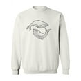 thumbnail image 1 of Whales Drawing Sweatshirt Women -Image by Shutterstock, Female Small, 1 of 4
