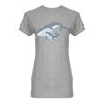 thumbnail image 1 of Whales Graphic Shaped T-Shirt Women -Image by Shutterstock, Female Large, 1 of 2