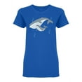 thumbnail image 1 of Whales Graphic Shaped T-Shirt Women -Image by Shutterstock, Female Medium, 1 of 2
