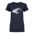 thumbnail image 1 of Whales Graphic Shaped Tee Women's -Image by Shutterstock, 1 of 2