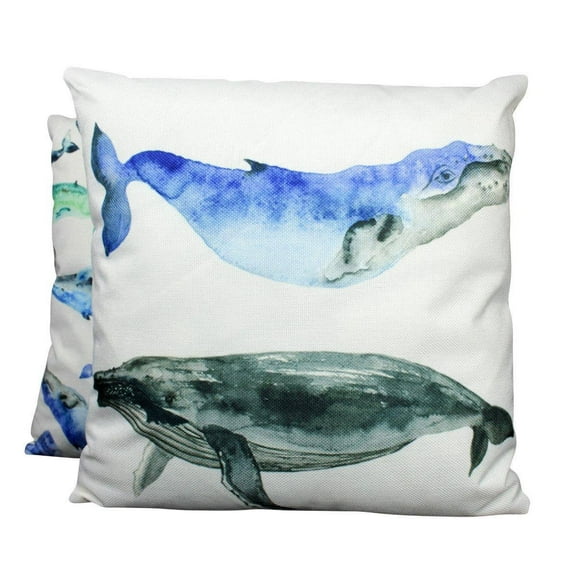 Whales | Pillow Cover | |Throw Pillow | Home Decor | Modern Decor | Pillow | Ocean | Gift for her | Accent Pillow Covers | Watercolor