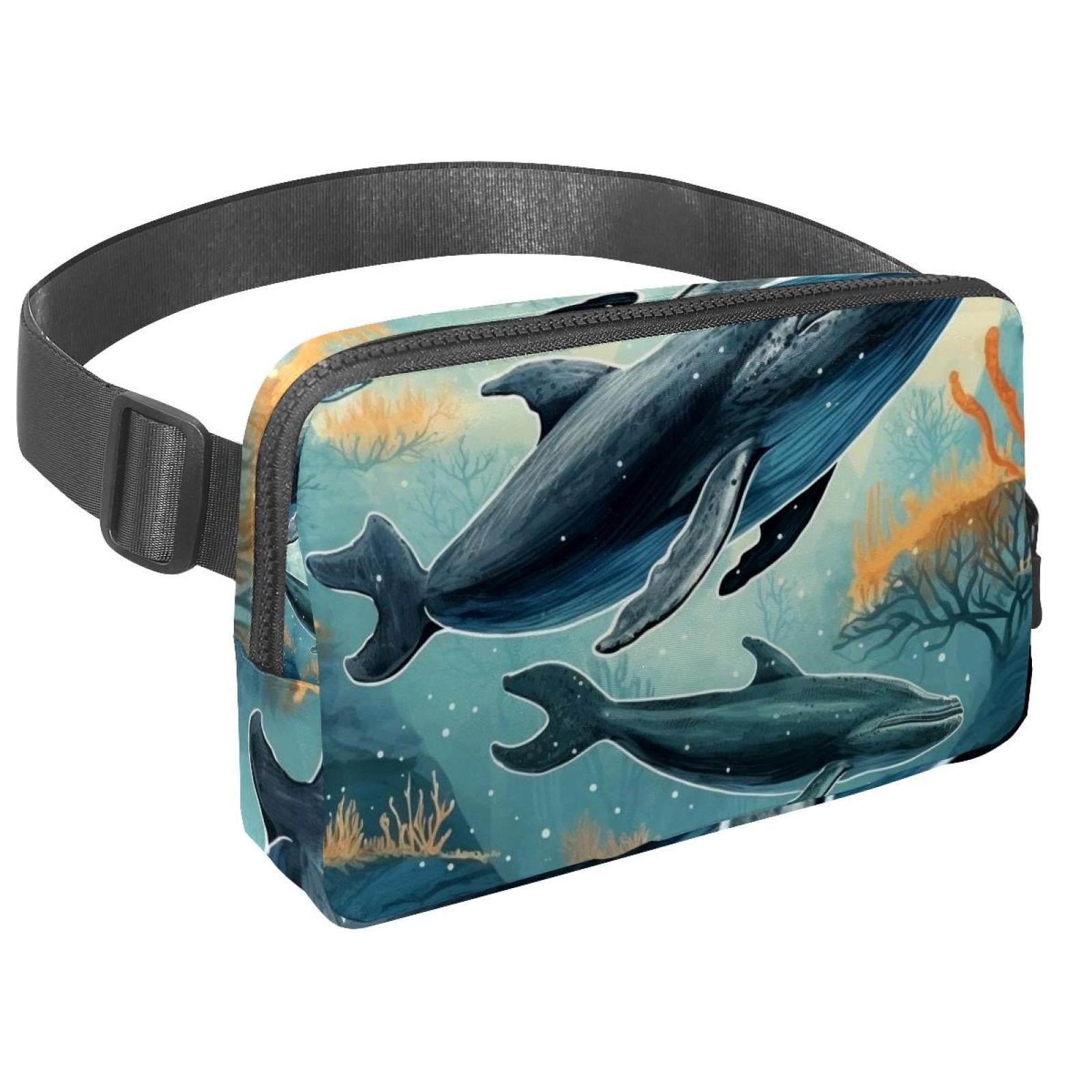 Whales Running Belt Fanny Packs Waist Packs with Extension Strap Unisex Lightweight Adjustable
