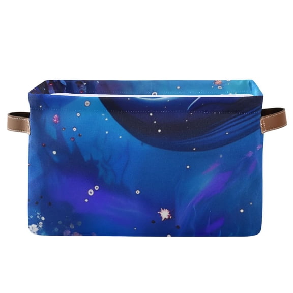 Whales Sea Floor Storage Bins Baskets With Handles Storage Box Clothes Organizer Organization Toys