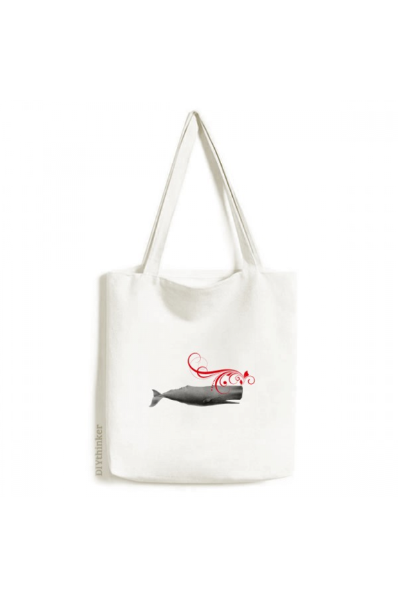 Whales Swim Breathe Tote Canvas Bag Shopping Satchel Casual Handbag