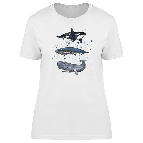 Whales T-Shirt Women -Image by Shutterstock, Female Medium