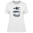 thumbnail image 1 of Whales T-Shirt Women -Image by Shutterstock, Female XX-Large, 1 of 2