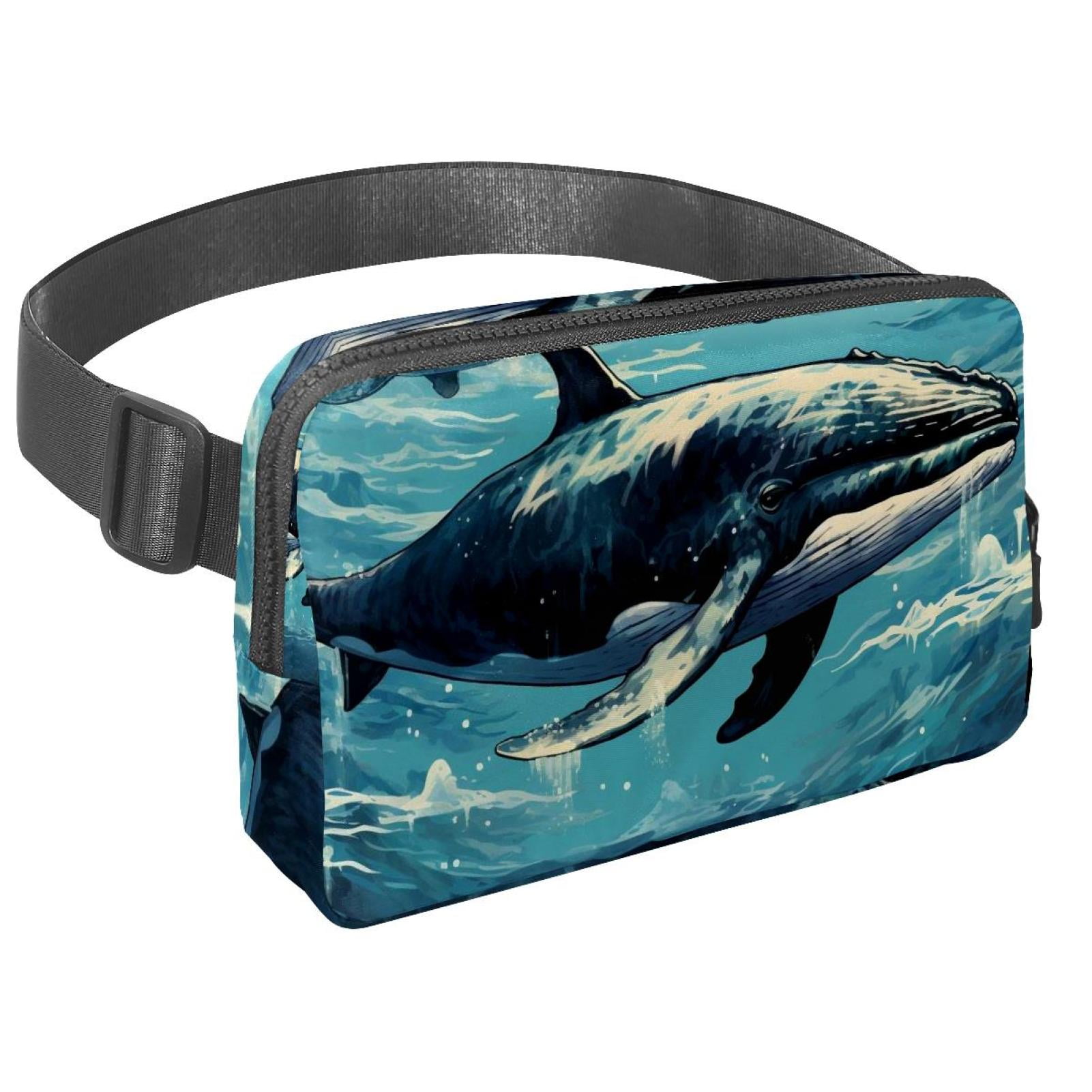 Whales Versatile Waist Bag, Crossbody Bag, Running Belt - Lightweight, Adjustable, with Extension Strap, Unisex